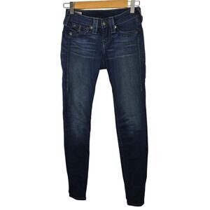True Religion Serena Super Skinny Leg Blue Denim Jeans Size 23